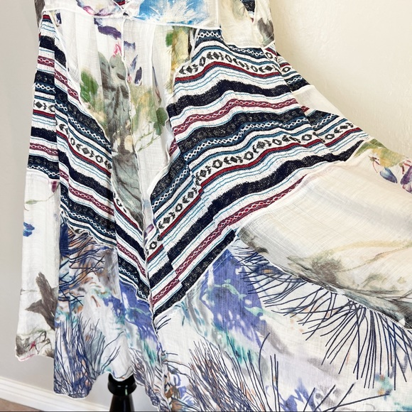 ✖️SOLD✖️•DOR DOR COUTURE•Anthropologie Mixed Media Long Sleeveless Cardigan/Vest - Picture 8 of 11